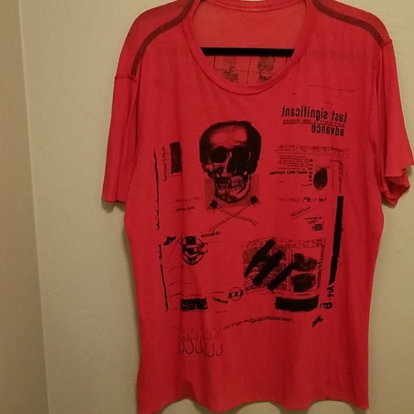 red designer tee